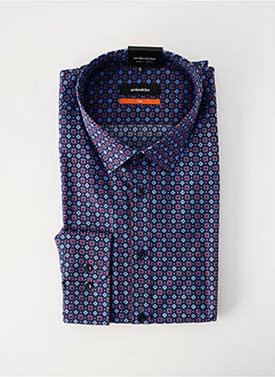 Chemise manches longues bleu SEIDEN STICKER homme