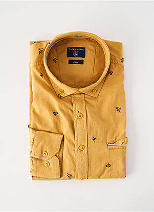 Chemise manches longues jaune LA SQUADRA homme