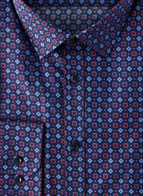 Chemise manches longues bleu SEIDEN STICKER homme