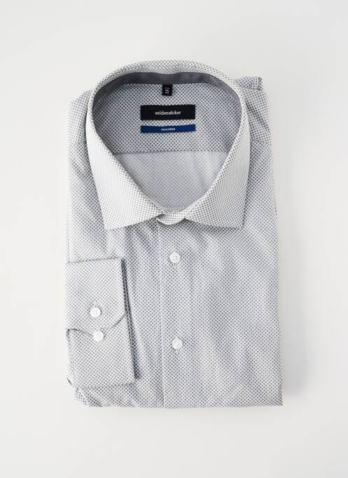 Chemise manches longues gris SEIDEN STICKER homme