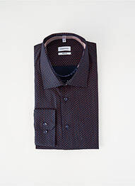 Chemise manches longues imprimé fantaisie bleu SEIDEN STICKER homme