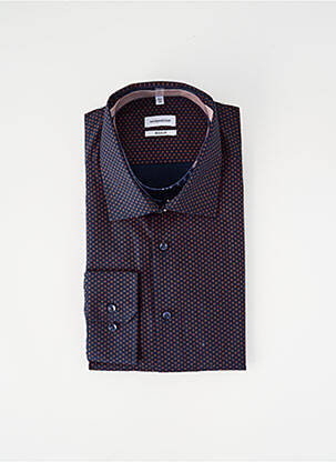 Chemise manches longues imprimé fantaisie bleu SEIDEN STICKER homme