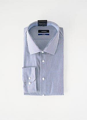 Chemise manches longues imprimé rayures bleu SEIDEN STICKER homme