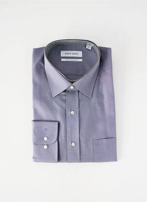 Chemise manches longues coupe droite gris PIERRE CARDIN homme