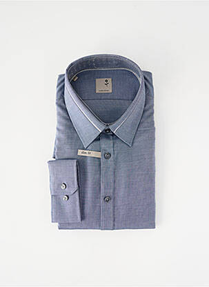 Chemise manches longues coupe droite bleu SEIDEN STICKER homme