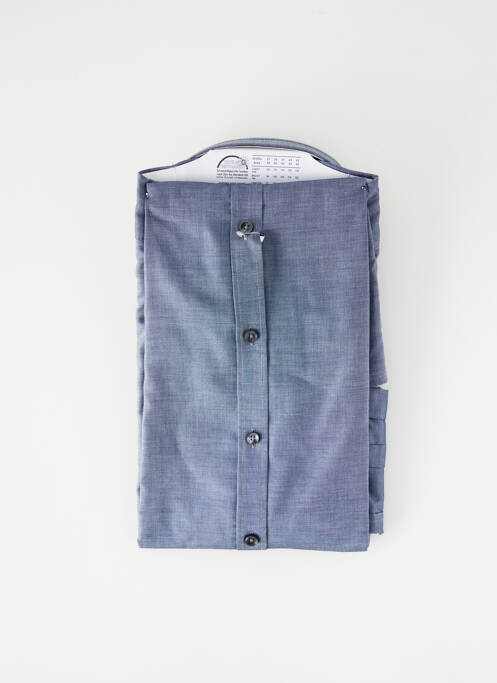Chemise manches longues coupe droite bleu SEIDEN STICKER homme