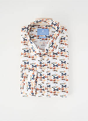 Chemise manches longues imprimé fantaisie blanc PIERRE CARDIN homme