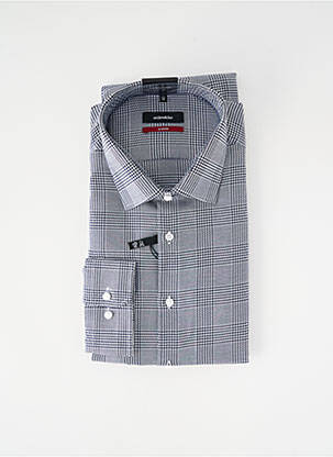 Chemise manches longues coupe cintrée noir SEIDEN STICKER homme