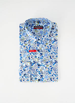 Chemise manches longues imprimé fantaisie bleu MARVELIS homme