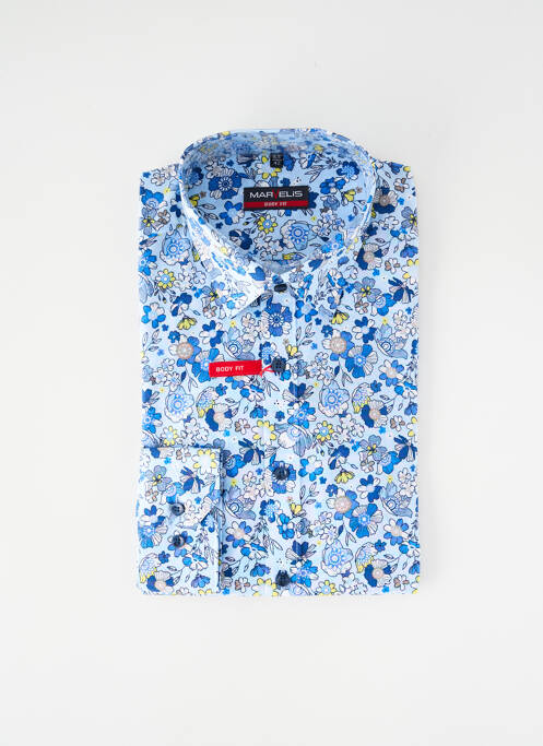 Chemise manches longues bleu MARVELIS homme