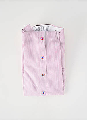 Chemise manches longues imprimé rayures rose SEIDEN STICKER homme