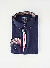 Chemise manches longues coupe cintrée bleu MONTE CARLO homme