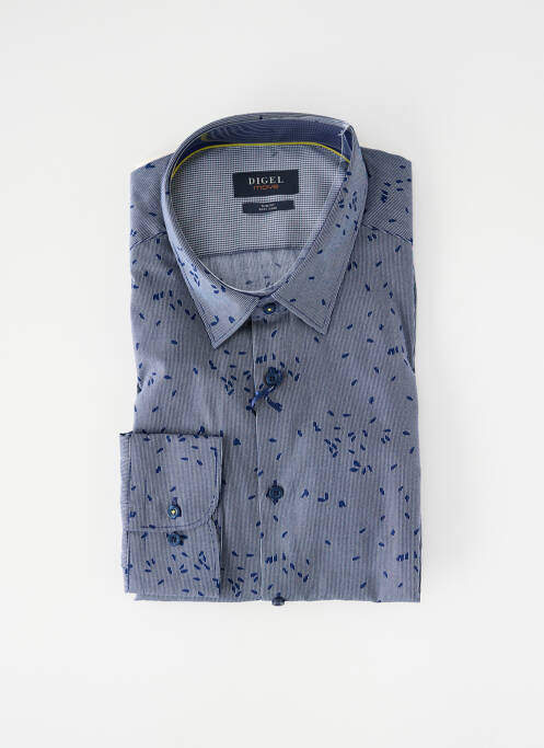 Chemise manches longues imprimé fantaisie bleu DIGEL homme