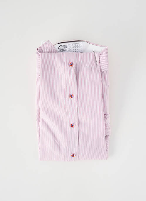 Chemise manches longues imprimé rayures rose SEIDEN STICKER homme