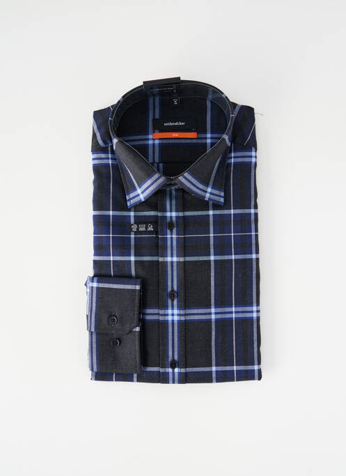 Chemise manches longues bleu SEIDEN STICKER homme