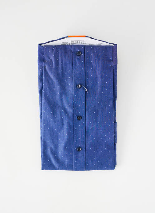 Chemise manches longues bleu SEIDEN STICKER homme