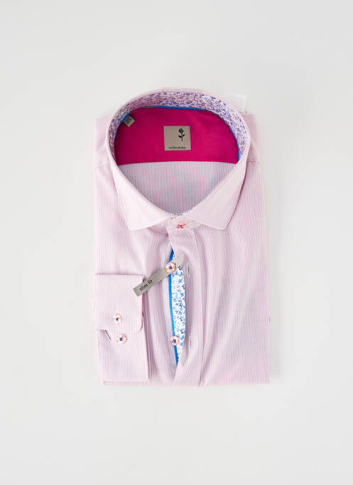 Chemise manches longues rose SEIDEN STICKER homme