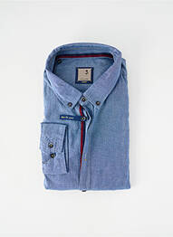 Chemise manches longues coupe droite bleu SEIDEN STICKER homme