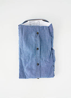 Chemise manches longues coupe droite bleu SEIDEN STICKER homme