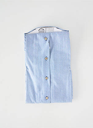 Chemise manches longues imprimé fantaisie bleu SEIDEN STICKER homme