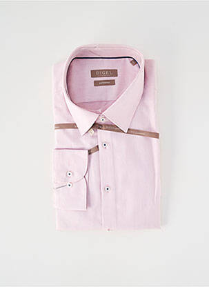 Chemise manches longues coupe droite rose DIGEL homme