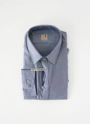 Chemise manches longues coupe droite bleu SEIDEN STICKER homme
