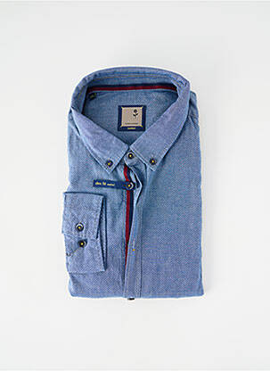 Chemise manches longues bleu SEIDEN STICKER homme