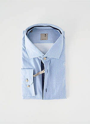 Chemise manches longues bleu SEIDEN STICKER homme