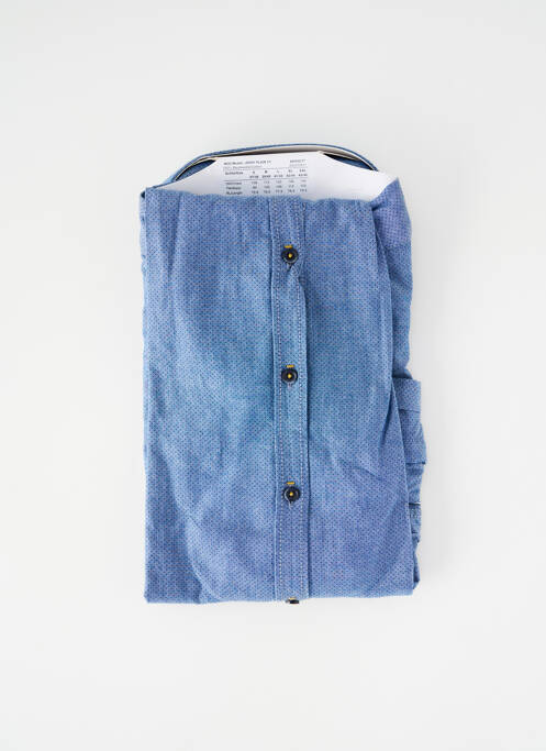 Chemise manches longues coupe droite bleu SEIDEN STICKER homme