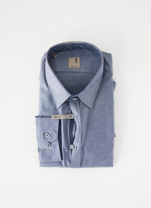 Chemise manches longues coupe droite bleu SEIDEN STICKER homme