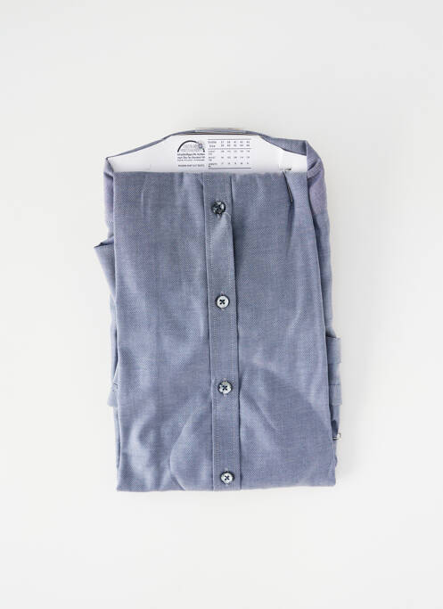 Chemise manches longues coupe droite bleu SEIDEN STICKER homme