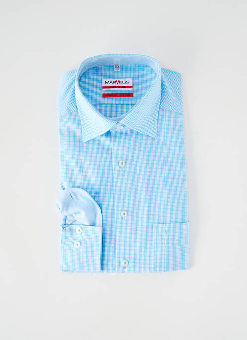 Chemise manches longues bleu MARVELIS homme