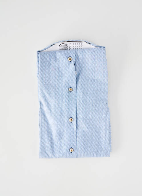 Chemise manches longues bleu SEIDEN STICKER homme