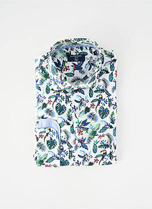 Chemise manches longues imprimé fantaisie blanc LA SQUADRA homme