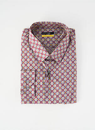 Chemise manches longues imprimé fantaisie rouge PIERRE CARDIN homme