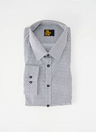 Chemise manches longues imprimé fantaisie blanc SEIDEN STICKER homme