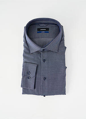 Chemise manches longues imprimé fantaisie bleu SEIDEN STICKER homme