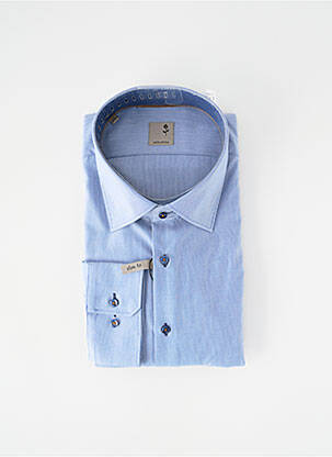 Chemise manches longues coupe droite bleu SEIDEN STICKER homme