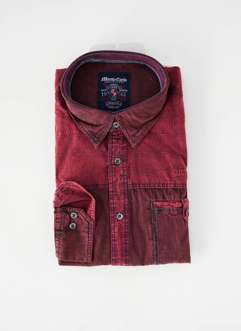 Chemise manches longues coupe cintrée violet MONTE CARLO homme