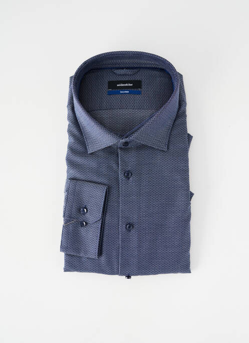 Chemise manches longues imprimé fantaisie bleu SEIDEN STICKER homme
