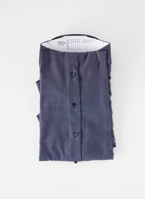 Chemise manches longues imprimé fantaisie bleu SEIDEN STICKER homme