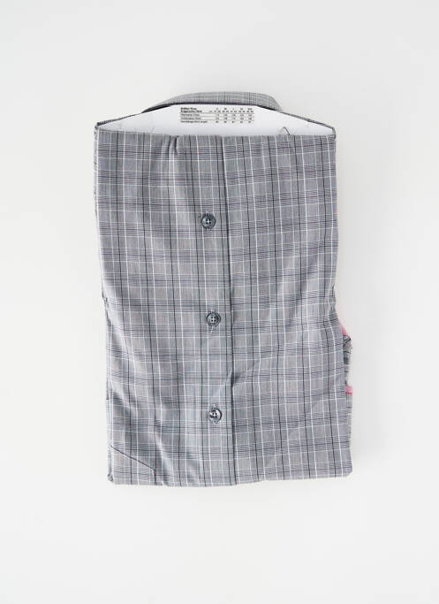Chemise manches longues coupe droite gris JUPITER homme