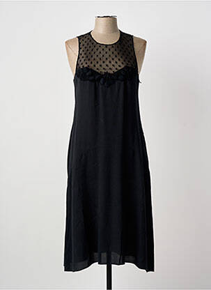 Robe mi-longue sans manche sans manche noir SONIA RYKIEL femme