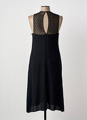 Robe mi-longue sans manche sans manche noir SONIA RYKIEL femme