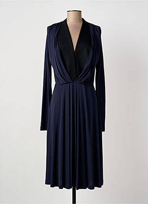 Robe mi-longue manches longues manches longues bleu SONIA RYKIEL femme