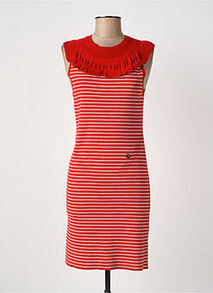 Robe mi-longue sans manche sans manche rouge SONIA RYKIEL femme