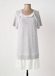 Robe courte manches courtes manches courtes gris SONIA RYKIEL femme