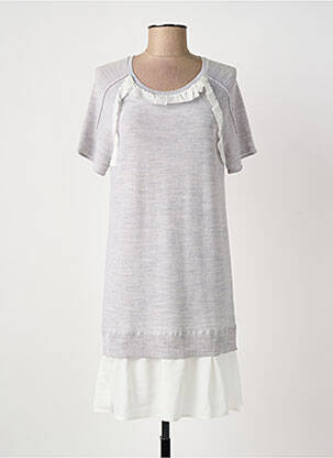 Robe courte manches courtes manches courtes gris SONIA RYKIEL femme
