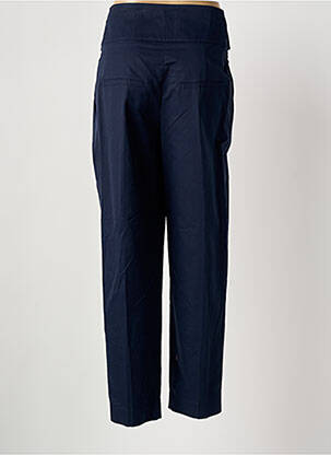 Pantalon droit tissage popeline taille haute bleu SONIA RYKIEL femme
