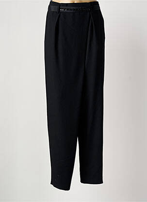 Pantalon droit tissage crêpe taille normale noir SONIA RYKIEL femme